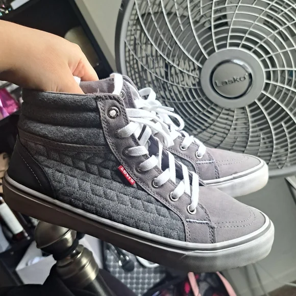 Womens grey Levi high top shoes - Picture 2 of 6